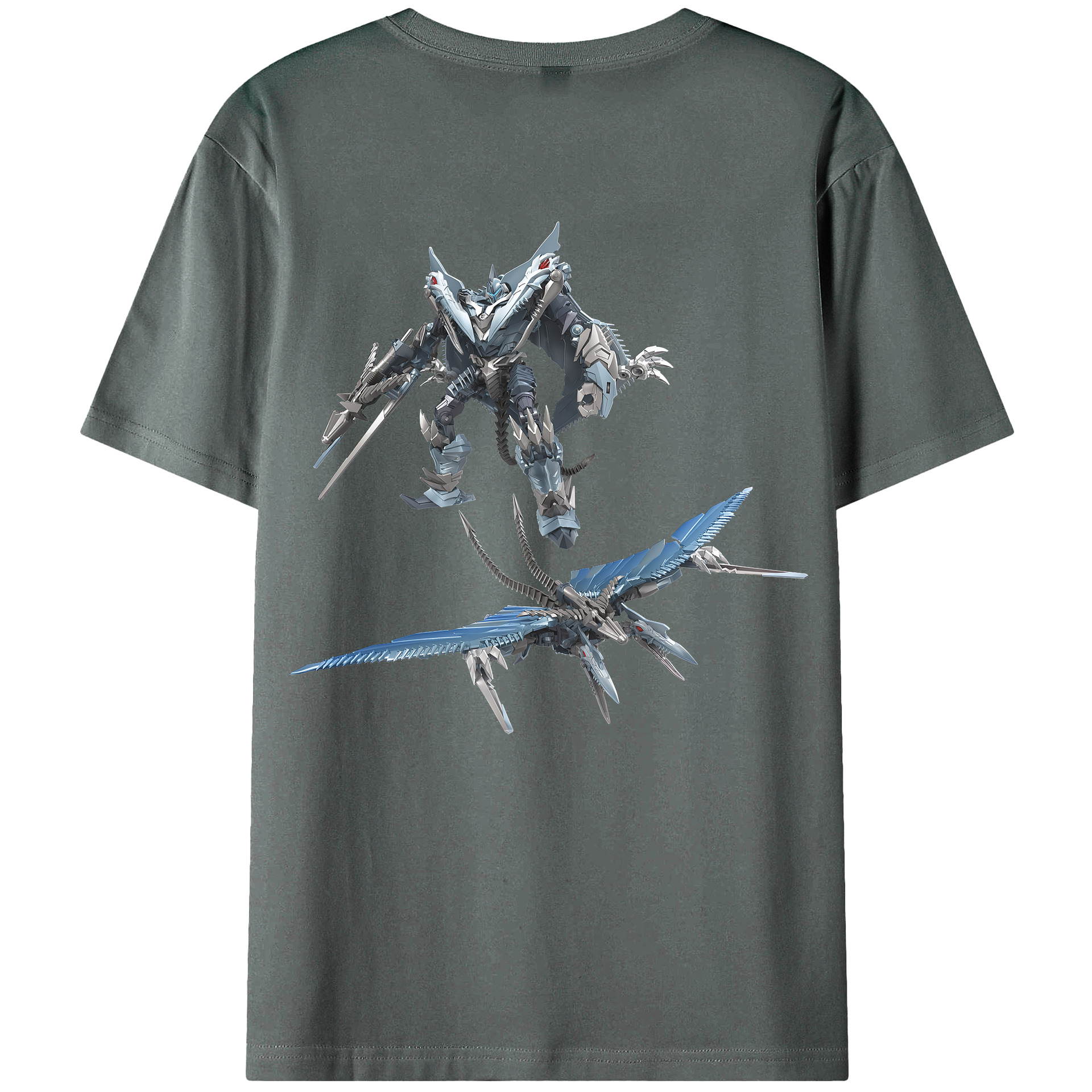 （画像用） Transformers トランスフォーマー 綿100％ メンズ半袖Tシャツ（バックプリント） 通気性